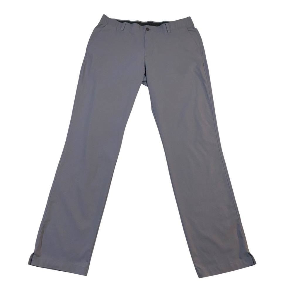Under Armour Mens Gray Herringbone Golf Pants 40/36 Performance Style 1309545